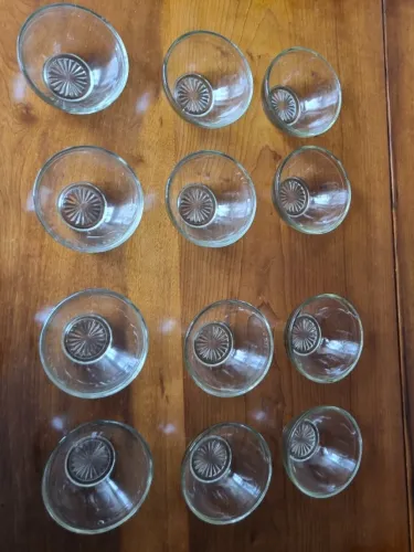 12 Potes de vidro para sobremesa, sorvete ou pudim
