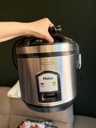panela arroz philco perfeita antiaderente intacto c/ tds acessorios