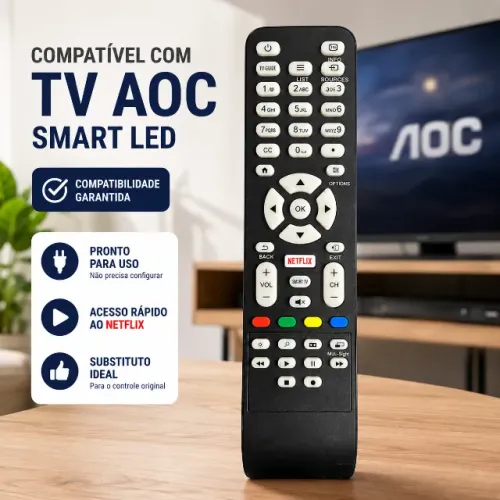 Controle Remoto Compatível Com Televisão Aoc
