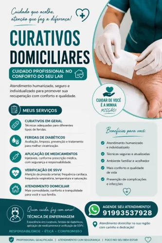 CURATIVOS DOMICILIARES E CUIDADOS DE ENFERMAGEM ?  