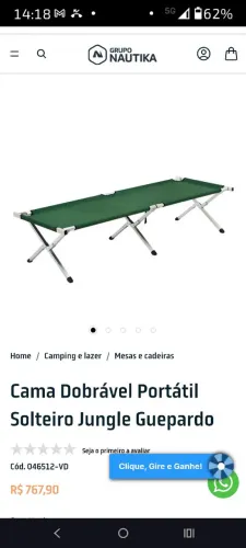 Cama dobrável