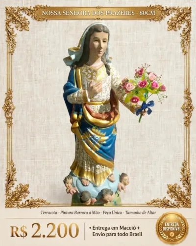 IMAGEM NOSSA SENHORA DOS PRAZERES - TERRACOTA