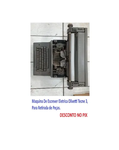 Maquina De Escrever Eletrica Olivetti Tecne 3 Para Retirada de Peças.