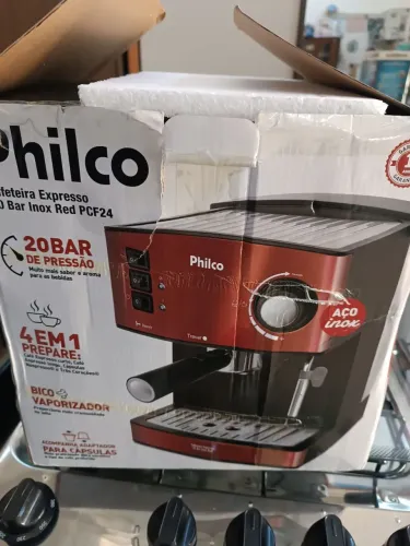 Cafeteira expresso Philco 20 bar inox red pcf24 adaptador para cápsulas bico vaporizador 