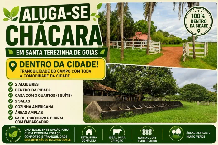 Aluga-se Chácara 