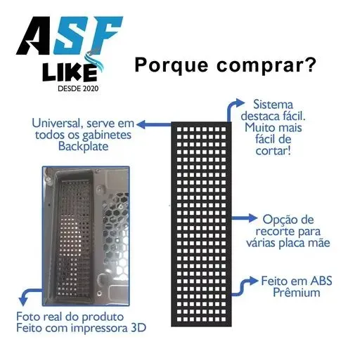 ESPELHO UNIVERSAL P/ PLACA-MÃE INTEL/AMD