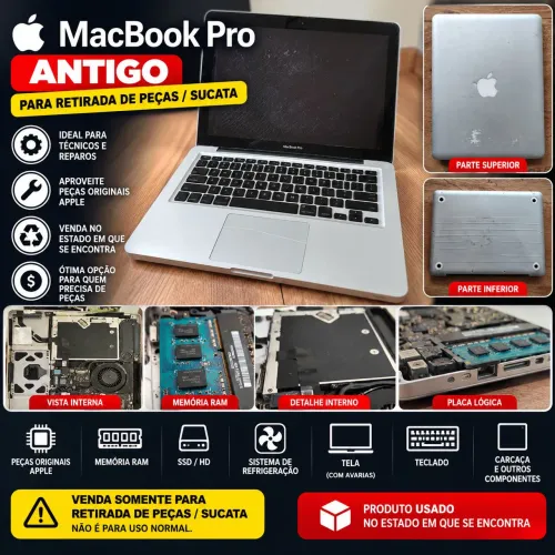 MacBook Pro Antigo para Retirada de Peças / Sucata