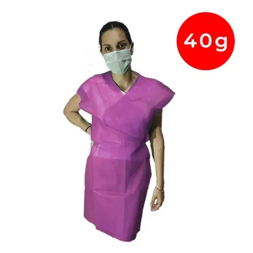 10 UN AVENTAL DESCARTÁVEL TNT 40g GRAMATURA SEM MANGA ROSA PINK