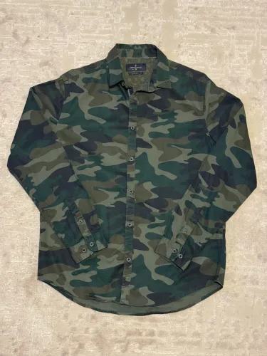 Camisa de botão 100% algodão - Marfino
