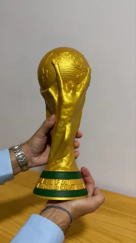 Taça Copa do Mundo tamanho e peso real