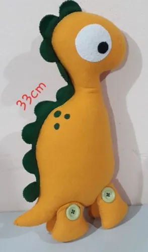 Dupla de dinossauros de feltro para decoração