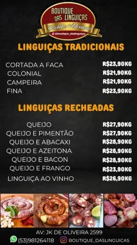 Linguiças artesanais Tradicionais e Recheadas