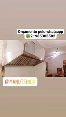 Coifa inox industrial para restaurantes sob medida inoxidável