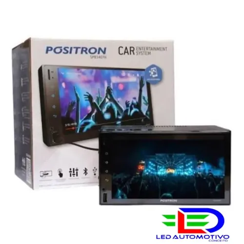 Multimidia Positron com Bluetooth e Espelhamento 