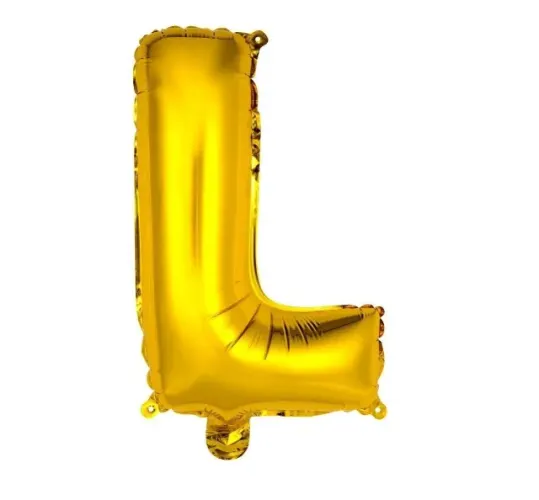 Balão Metalizado Letras  Ballon Letter 16" 40cm  Wb Cn498 - Letra L