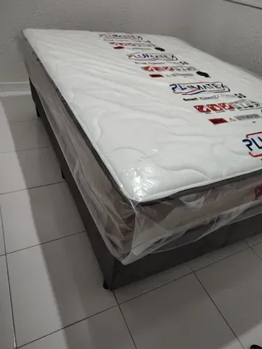 Cama casal base mais colchão casal molas ensacadas