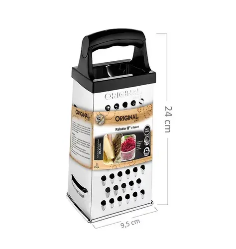Ralador 4 Faces Quadrado Inox Lâminas de Aço Inoxidável Afiadas U / VARIADA