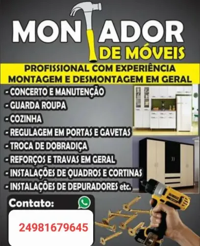 MONTADOR DE MÓVEIS PROFISSIONAL Nota 10