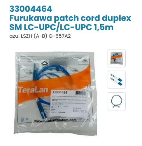 Cordão óptico Furukawa LC/LC 1,5m SM