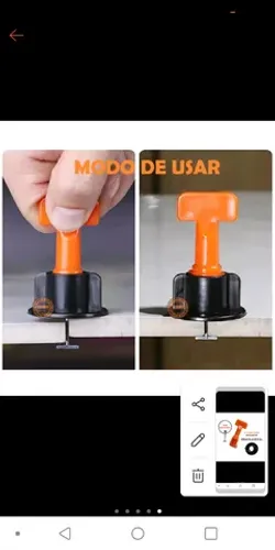 NIVELADOR PARA PISOS E PORCELANATOS TIPO T REUTILIZÁVEL<br>