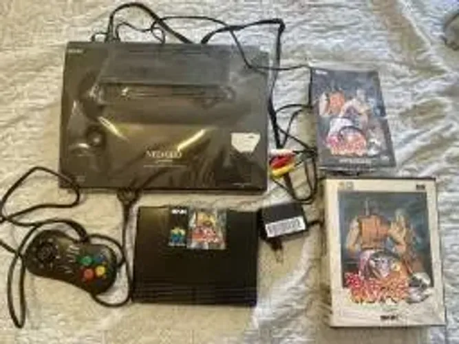 Neo Geo max 330 japones excelente estado + jogo com capa, controle e cabos. 