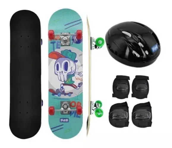Skate Infantil Kit C/ Protecao Xtreme Wb10062 79x20cm
