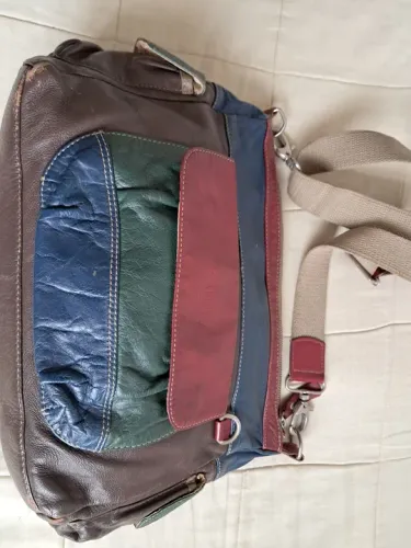 Bolsa de ombro Soulier em couro legítimo 