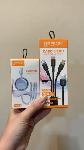 Cabos USB 3 em 1