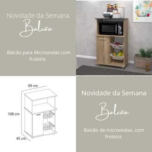 Promoção Balcao Marrom com Fruteira - 14/11 