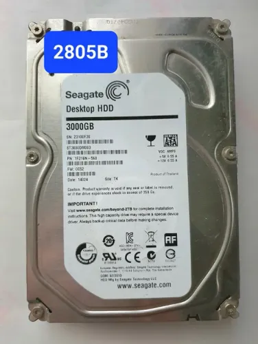 Placa HD 3 Tb St3000dm003 - FW: CC52 - Cod. 2805b