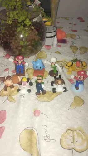 Brinquedos figures mario, donkey kong dk e mais leia descricao