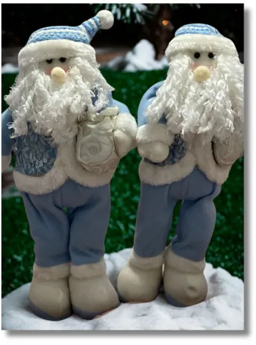 Decoração de Natal Azul e Branca