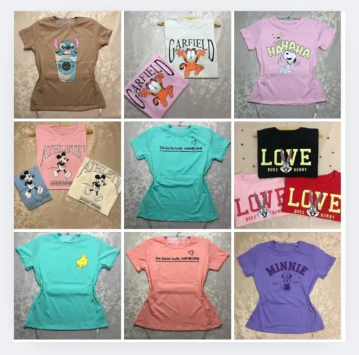 Lote de camisetas femininas