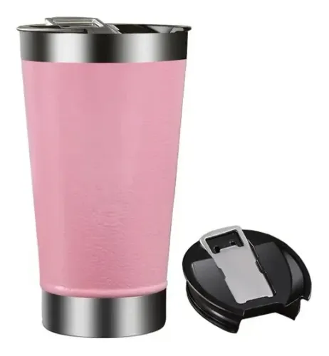 Copo Térmico Conserva 2,5ml Aço Inox 473ml com Tampa e Abridor
