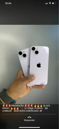 iPhone 14 lilás 128GB