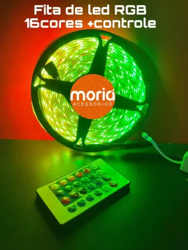 Fita Led 5050 Rgb Colorida 5mt 16 Cores + Fonte + Controle