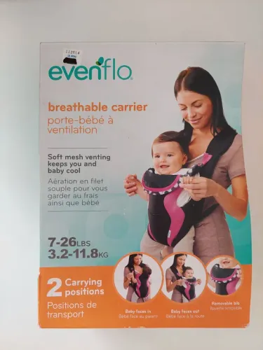 Canguru para Bebê. Respirável Evenflo NOVO
