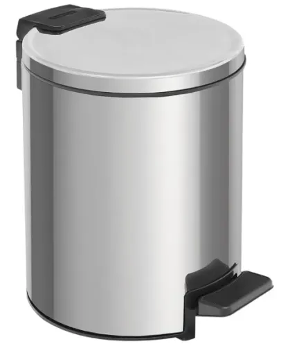 [Lacradas] Kit Lixeiras 3L e 5L com Pedal, Tramontina, Aço Inox com Acabamento Polido