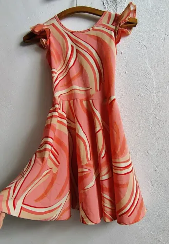 Vestido salmão infantil 8 anos 