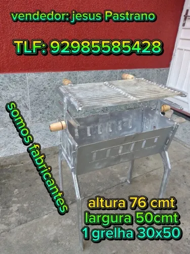 Churrasqueira de alumínio não enferruja 100% alumínio puro, somos fabricantes 