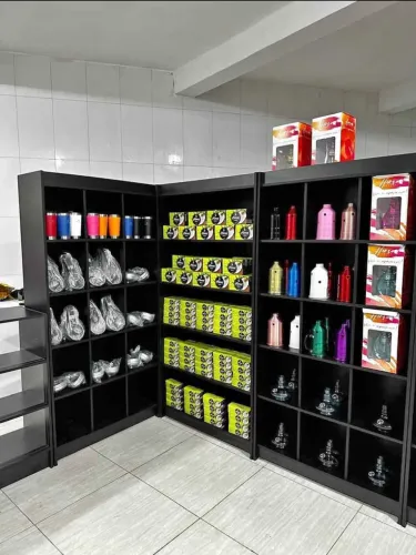 ESTANTE COLMEIA NICHO MODULAR PRETA - MDF NOVA