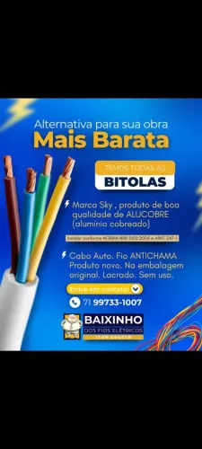 Cabos e Fios Elétricos Antichama - Diversas Bitolas