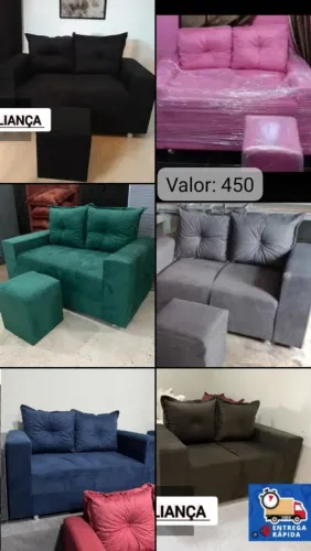Sofás confortáveis e elegantes para sua sala!