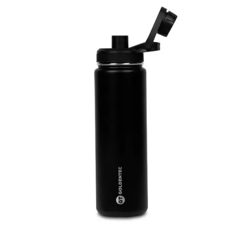 Garrafa Térmica GT 750ml Para Bebidas Quentes ou Frias Com Tampa Com Bico Black - WZetta