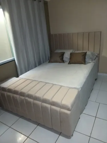 Baú  Recamier E Cabeceiras Prime Luxuosas