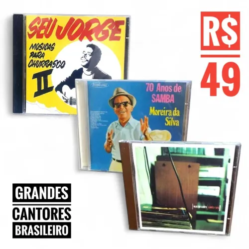 Trio de Samba e MPB: Seu Jorge, Moreira da Silva e Alex de Castro - CDs Clássicos!