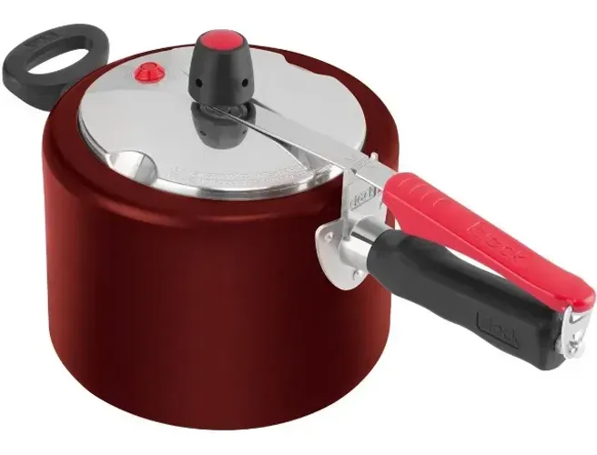 Panela De Pressão Clock Ppfi 4,5l Vermelho C/concha