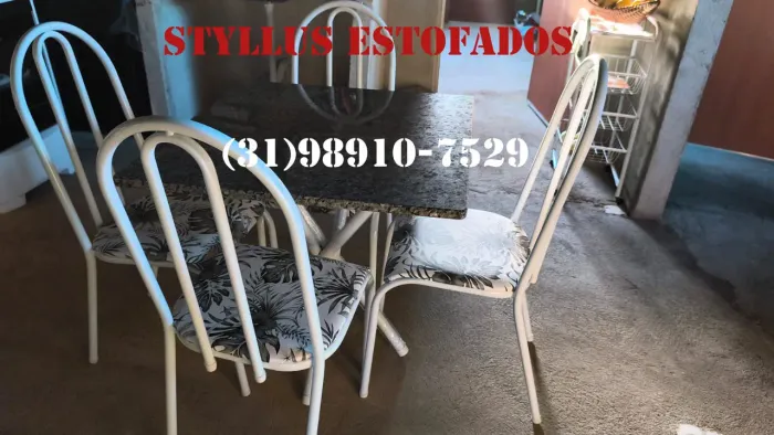 Mesa tubular de 4 cadeiras