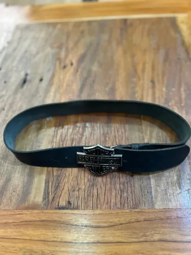 Cinto Feminino Estilo Harley Davidson Relevo Com Fivela