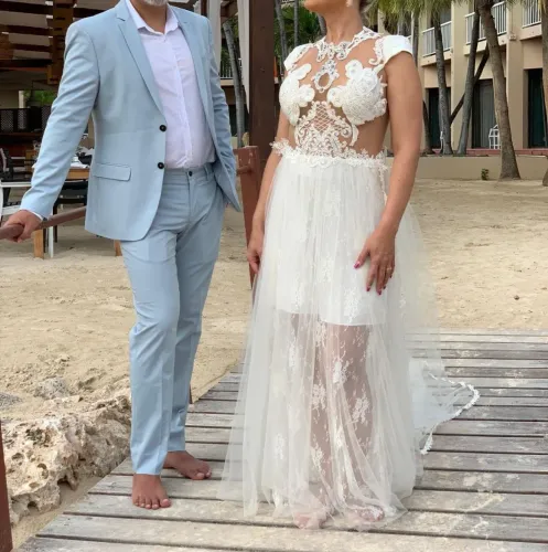 Vestido de noiva com bordado